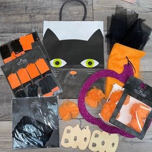 NWT Halloween Birthday Party Items - Home Decor Gift Tags Kitty Bag